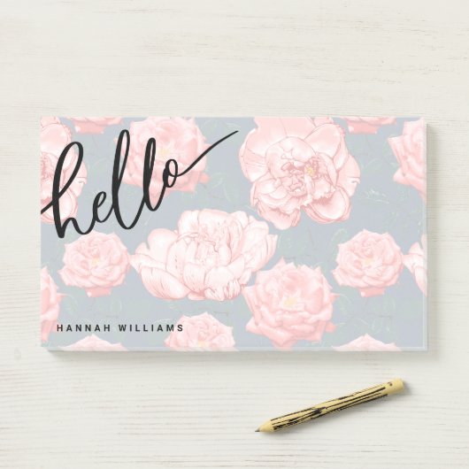 Post-it® HELLO Ajouter vos notes de nom (Sur un bureau)