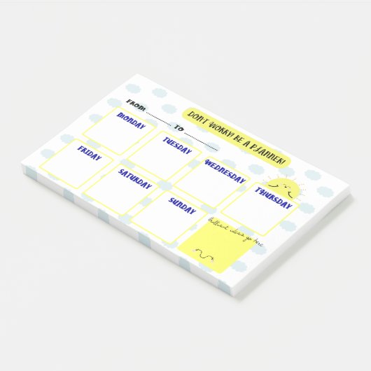 POST-IT® HELLO SUNSHINE - WEEK PLANNER (Incliné)