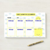 POST-IT® HELLO SUNSHINE - WEEK PLANNER (Sur un bureau)