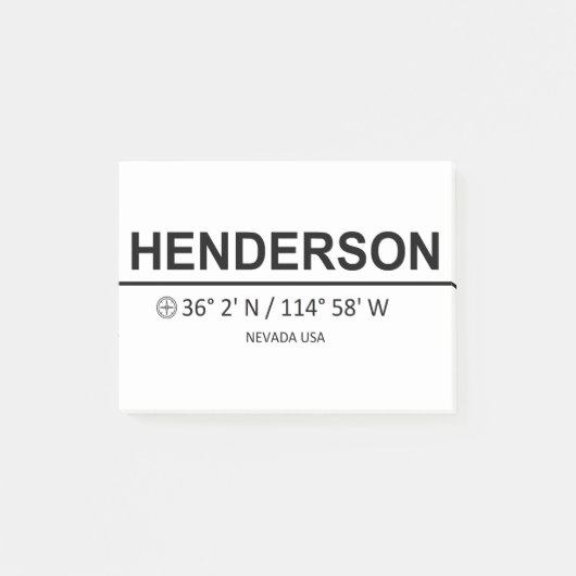 Post-it® Henderson Coordinaten - Henderson Coordinates (Devant)