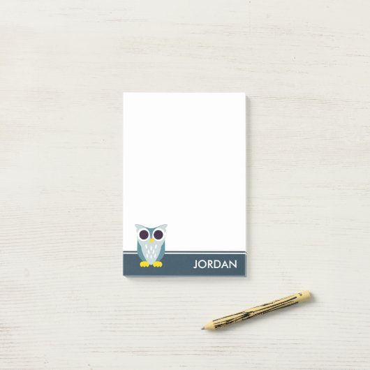 Post-it® Henry le hibou (Sur un bureau)
