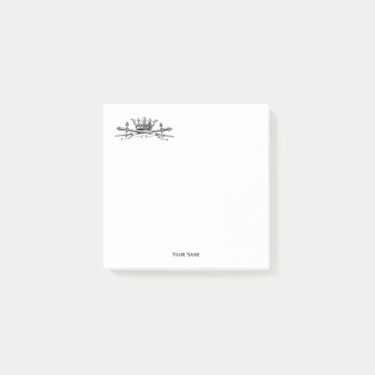 Post-it® Héraldique Couronne Croisée Épées Sabres Emblem Cr (Devant)