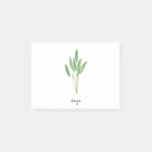 Post-it® Herbes de bois jardin romarin thym aquarelle (Devant)