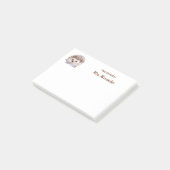 Post-it® Hérisson Aquarelle Cute Du Bureau De Sticky (Incliné)