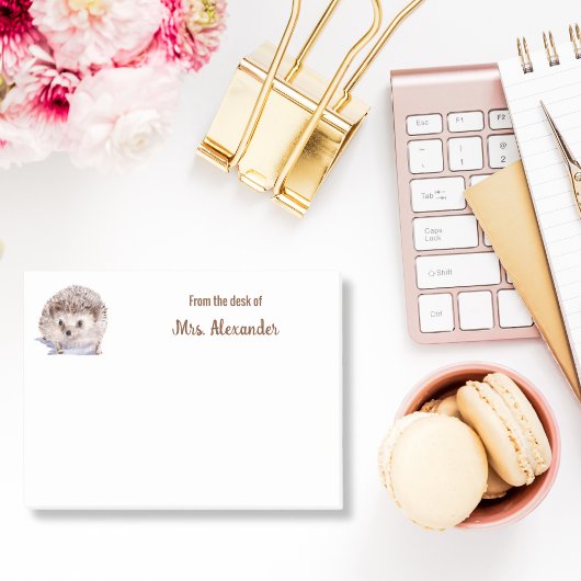 Post-it® Hérisson Aquarelle Cute Du Bureau De Sticky