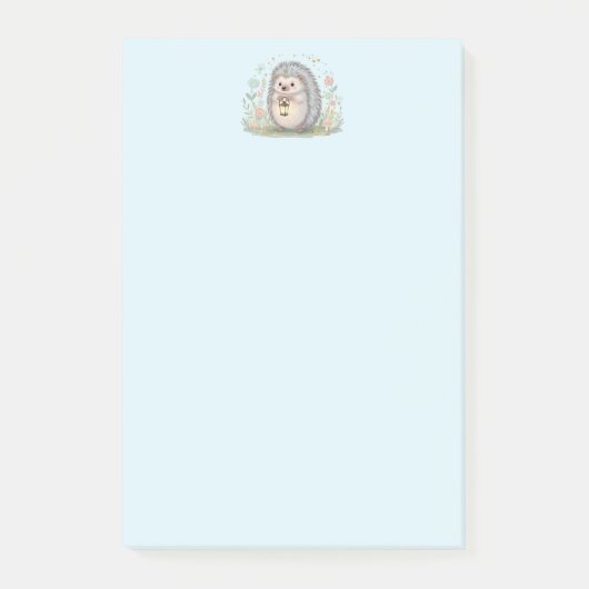 Post-it® Hérisson mignon avec lanterne (Devant)