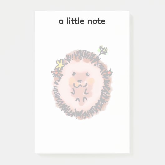 Post-it® Hérisson mignon dans les feuilles d'automne (Devant)