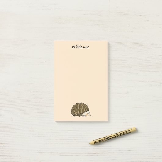 Post-it® hérisson mignon superbe (Sur un bureau)