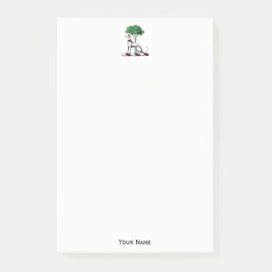 Post-it® Héritier de Greyhound Whippet avec arbre héraldiqu