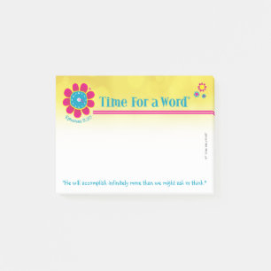 Post-it® "Heure pour un mot," 3h20 d'Ephesians, notes de