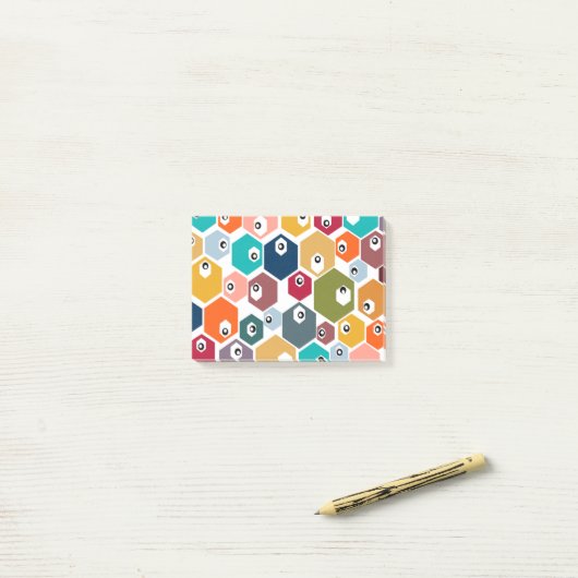 Post-it® Hexagon Eyeballs (Sur un bureau)