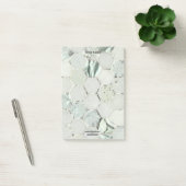 Post-it® Hexagon Marbre Mint Vert Argent Lux Nom Adresse (Bureau)
