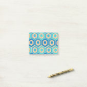 Post-it® Hexagons et rayures - Mer et Sable (Sur un bureau)