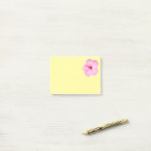 Post-it® Hibiscus rose Fleur tropicale (Sur un bureau)