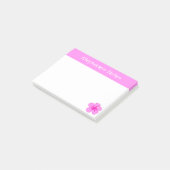 Post-it® Hibiscus rose personnalisé Fleur mignonne hawaïenn (Incliné)