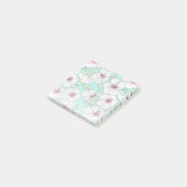 Post-it® Hibiscus tropical rose et blanc Motif floral (Incliné)