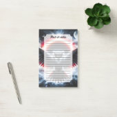 Post-it® Hibou céleste cosmique mystique (Bureau)