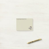 Post-it® hibou d'art martial (Sur un bureau)