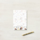 Post-it® Hibou drôle de texture (Sur un bureau)