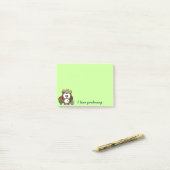 Post-it® hibou jardinier (Sur un bureau)