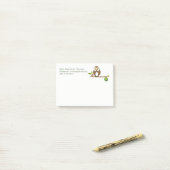 Post-it® Hibou sur bloc-notes du professeur de coutume de (Sur un bureau)