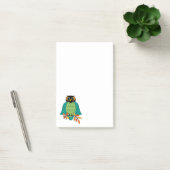 Post-it® Hibou turquoise d'automne grand (Bureau)