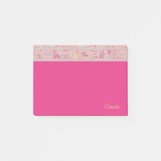 Post-it® Hiéroglyphe rose Luxe (Devant)