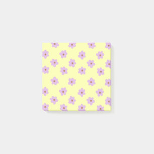 Post-it® Hippie Retro Purple Jaune Fleur Y2K Motif