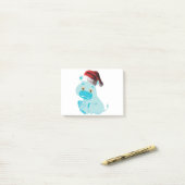 Post-it® Hippo bébé de Noël (Sur un bureau)