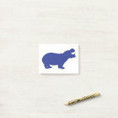 Post-it® Hippo bleu (Sur un bureau)