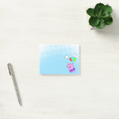Post-it® Hippo Rose Volant Avec Ballons (Bureau)