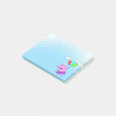 Post-it® Hippo Rose Volant Avec Ballons (Incliné)