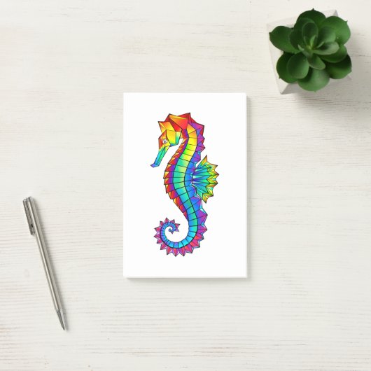 Post-it® Hippocampe polygonal arc-en-ciel (Bureau)