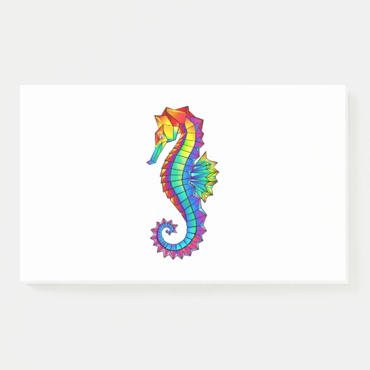 Post-it® Hippocampe polygonal arc-en-ciel (Devant)