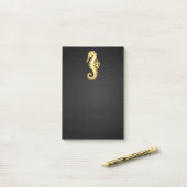 Post-it® Hippocampe Polygonal Or (Sur un bureau)