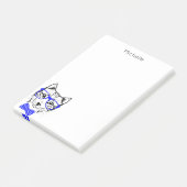 Post-it® Hipster Cat blue ajoutez votre nom (Incliné)