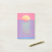 Post-it® histoire de papier : coucher de soleil (Sur un bureau)