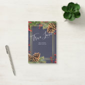 Post-it® Hiver Red Berries Pine Cones Mariage (Bureau)