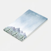 Post-it® Hiver Snowy Mountain Forest Personnalisé (Incliné)