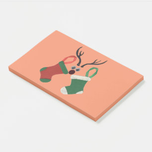 Post-it® Ho Ho Ho Bas de Renne: T-Shirt de Noël Amusant