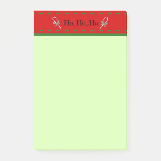 Post-it® Ho, Ho, Ho Notes de Noël (Devant)