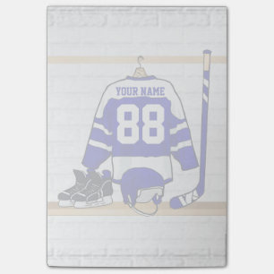 Post-it® Hockey sur glace bleu et blanc personnalisé Jerse