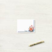 Post-it® Holiday Floral Ajouter les destinataires Nom Offic (Sur un bureau)