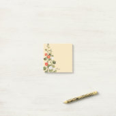 Post-it® Hollyhock Flowers Art Post It Personal Note Pad (Sur un bureau)