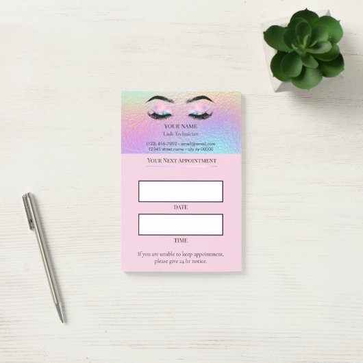 Post-it® Holographic Lash appointment (Bureau)