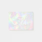 Post-it® Holographique abstrait dégradé feuille monogramme  (Devant)