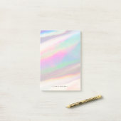 Post-it® Holographique Iridescente Opal Gemstone Personnali (Sur un bureau)