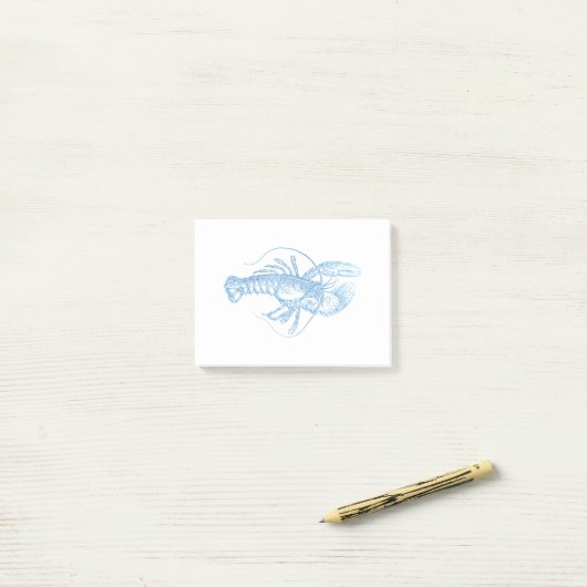 Post-it® Homard bleu (Sur un bureau)