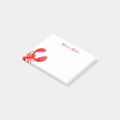 Post-it® Homard fruits de mer crustacés rouge blanc nom (Incliné)