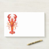 Post-it® Homard polygonal rouge (Sur un bureau)